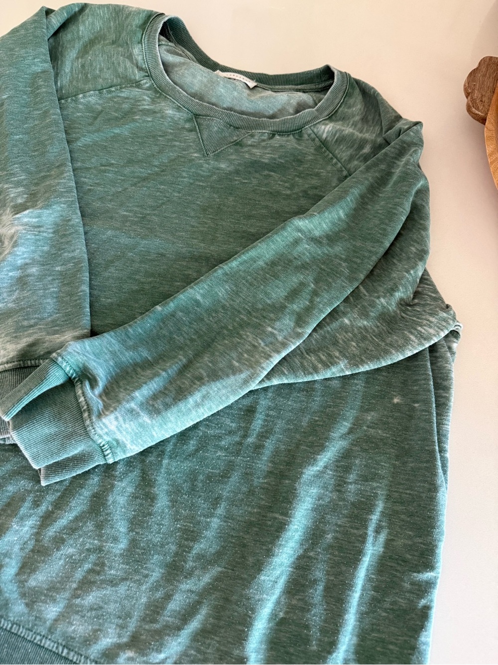 Jane and Delancey Lightweight Green Crewneck Sweatshirt